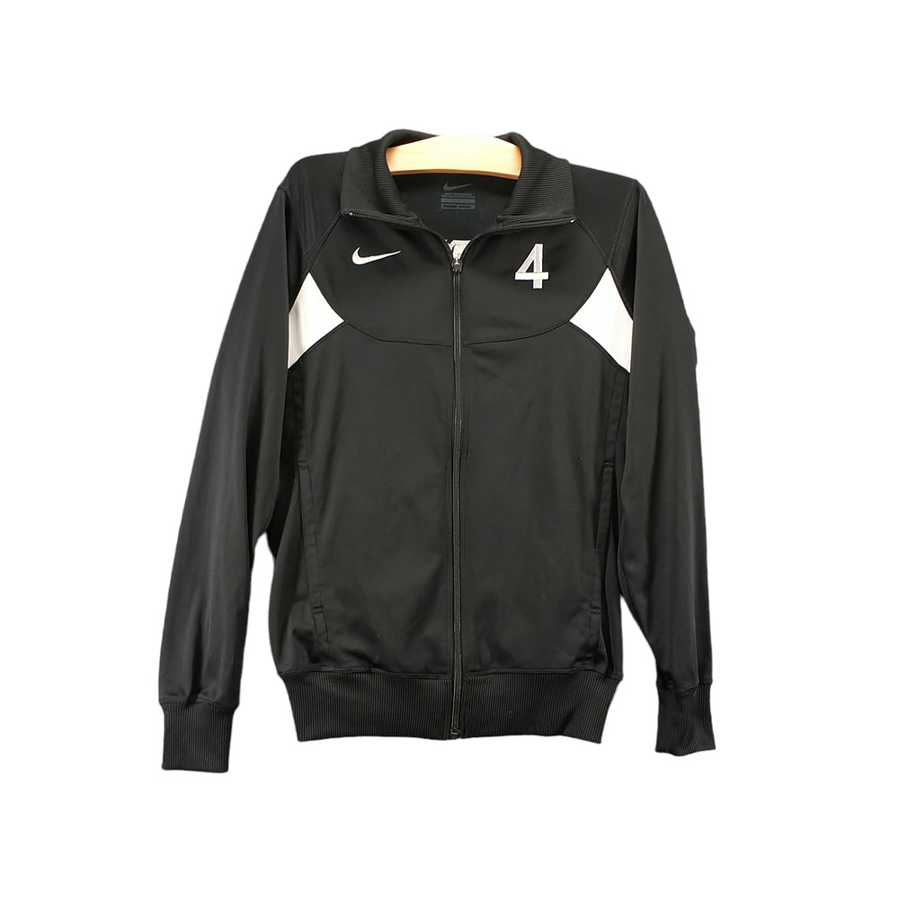 Nike Men's Full Zip Track Jacket Black Small Solid Eagles #4 Training Pockets